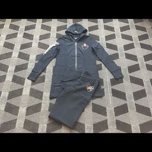 BCBG MAXAZRIA HOODIE AND PANTS TRACK SET SZ L